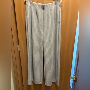 Lane Bryant Gray and White Striped Top